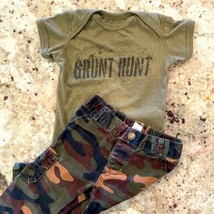 Grunt runt camp baby boy outfit